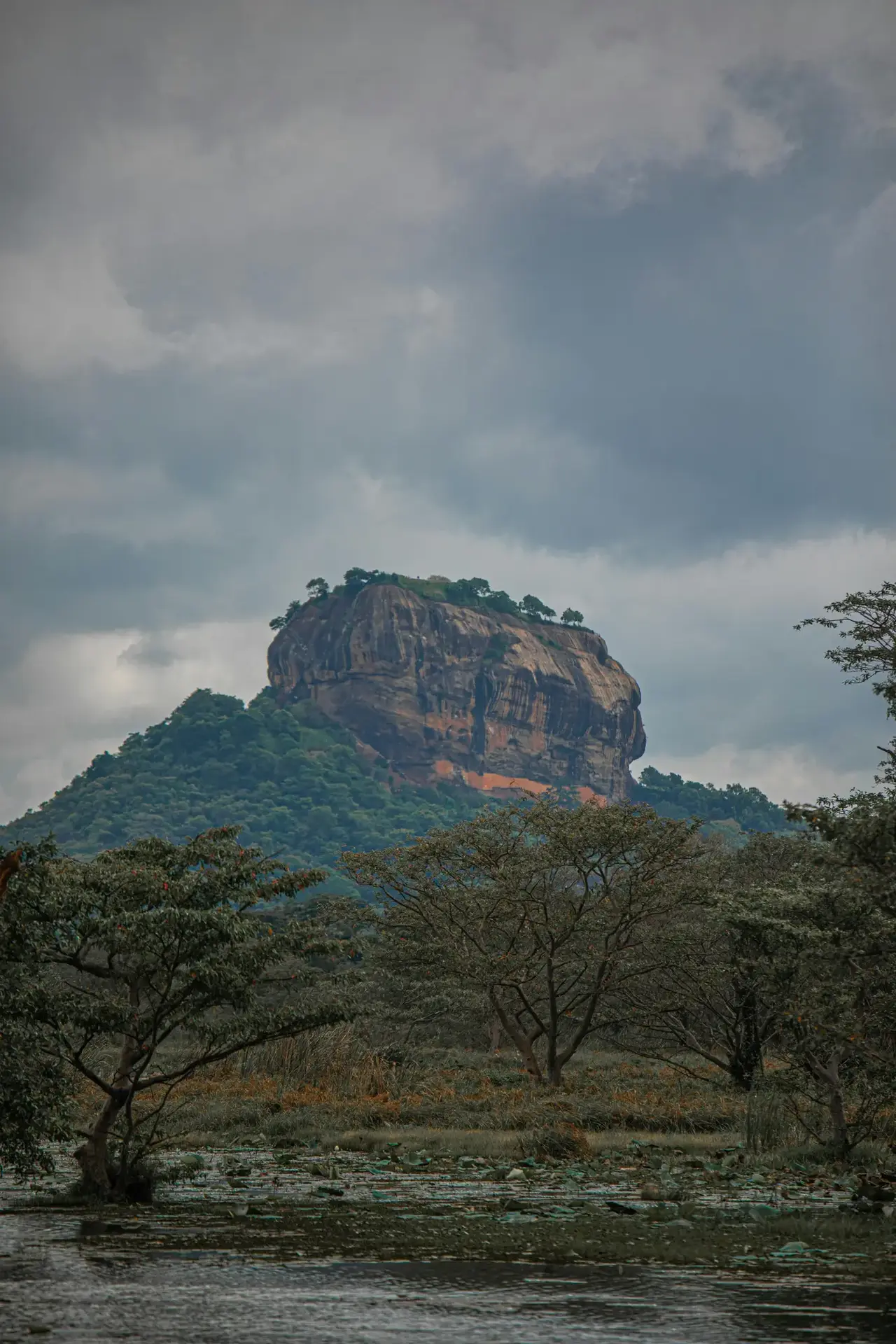 Aerial View of the Majestic Sigiriya Rock Fortress